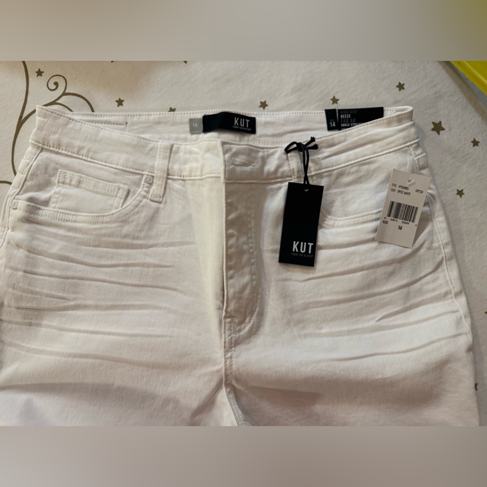 Kut from the Kloth from the Kloth White Women's Jeans - Classic High-Rise